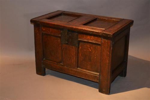 A very small Charles I oak chest