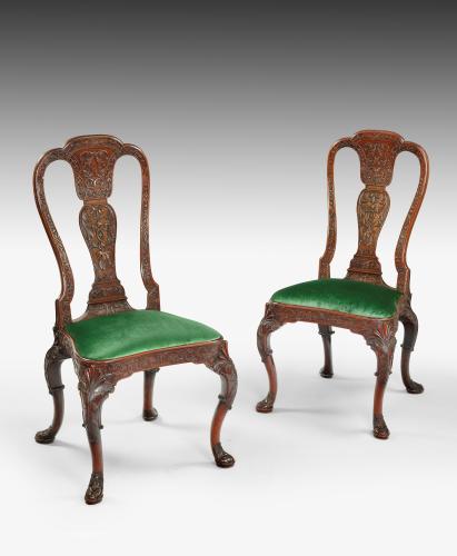 Coulborn antique 18th century Pair of Chinese Export Chairs