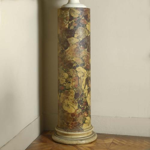 Marbleised Wood Column