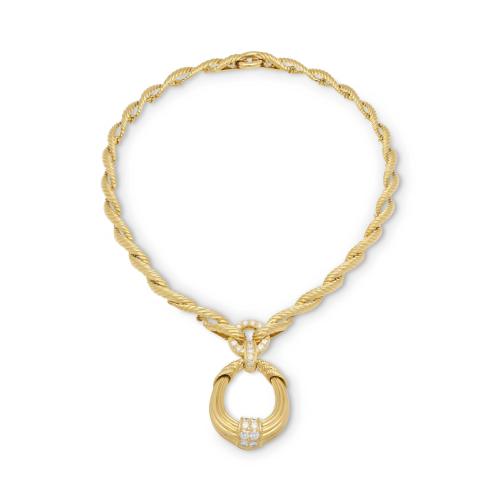 Van Cleef Arpels 18ct Yellow Gold And Diamond Necklace Circa 1970s