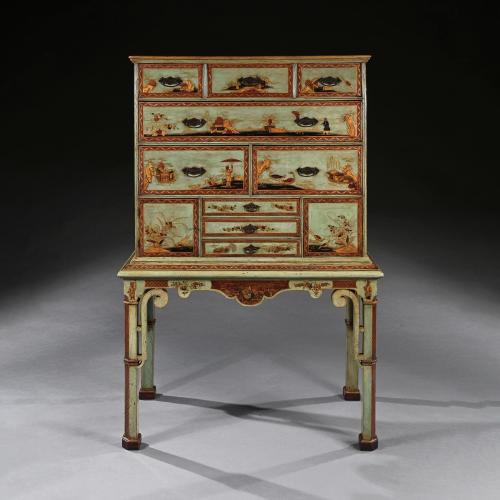 Exceptional 18th Century Japanned Chest on Stand