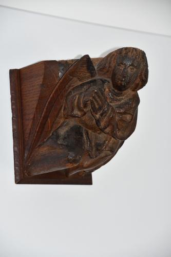 Oak Carved Figure of an Angel