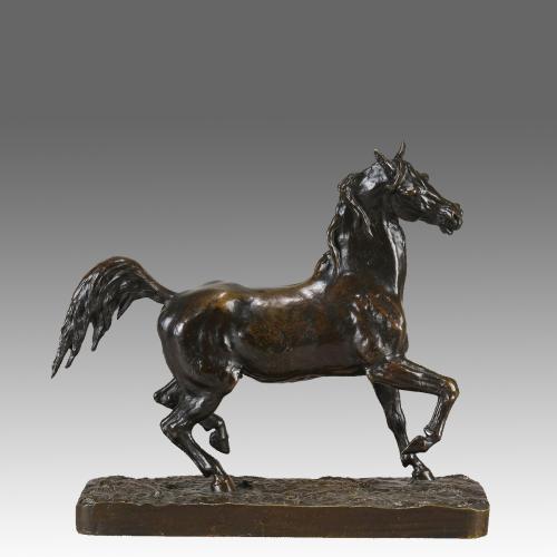 Mid 19th Century Animalier Bronze entitled "Cheval Arabe" by Christopher Fratin