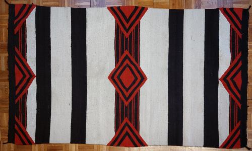 side view of Navajo blanket