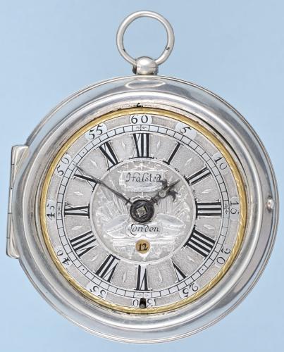 Early Silver Champleve Dial Verge by Halsted
