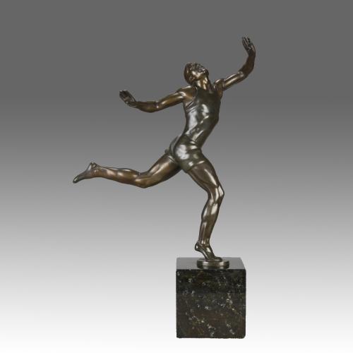 Early 20th Century Bronze Sculpture entitled "Olympian" by Ernest Becker