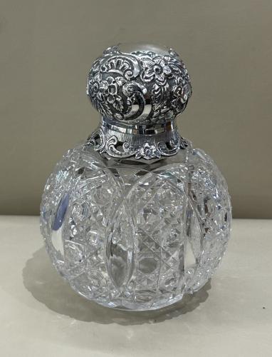 Victorian silver scent perfume bottle 1897 Grinsell