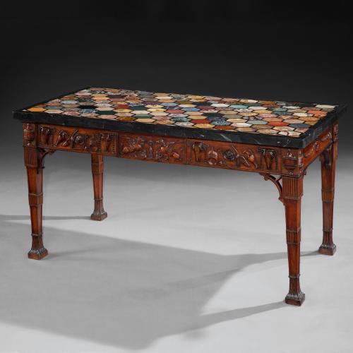 The Boynton Hall Table. A Highly Important Late 18th Century Chippendale Period Adam Neo-Classical Mahogany Side Table.