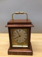 Miniature Rosewood French Mantel Clock