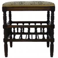 Turned stool with music tray circa 1850