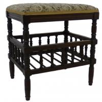 Turned stool with music tray circa 1850