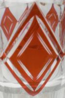 Orange over crystal glass vase