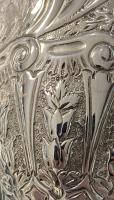 Chased Victorian silver wine goblet 1891 Barnard 