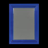 A Pair of Blue Glass Mirrors after Arte Fontana