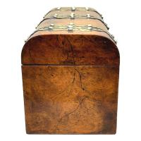 Victorian Burr Walnut Tea Caddy by "Parkins & Gotto"