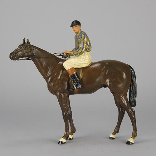 Racehorse and Jockey by Franz Xavier Bergman