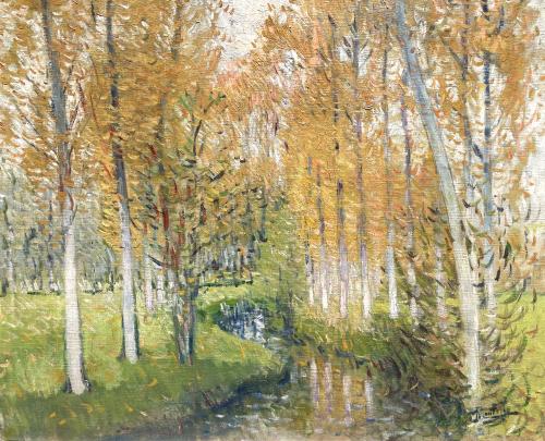 Sous-bois à l'Autumne by Pierre Eugène Montézin