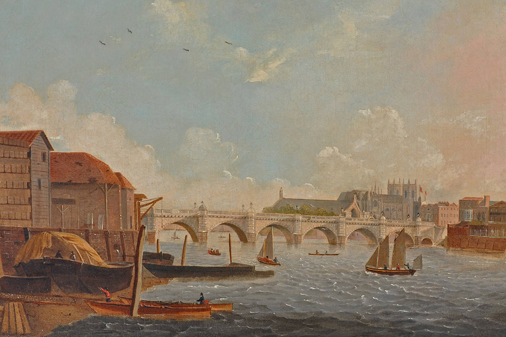 Daniel Turner, Westminster Bridge from the south bank of the Thames