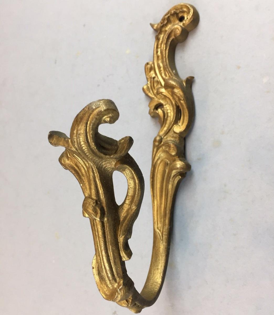 Pair of Antique gilded brass Curtain tie-backs | BADA