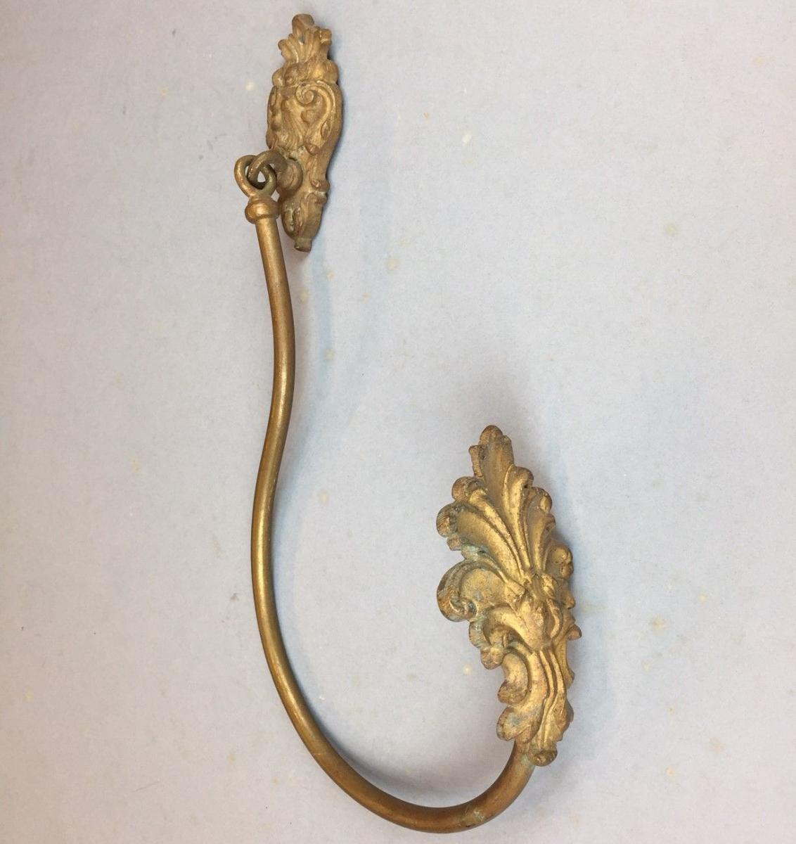 Antique gilded brass curtain tie-back | BADA