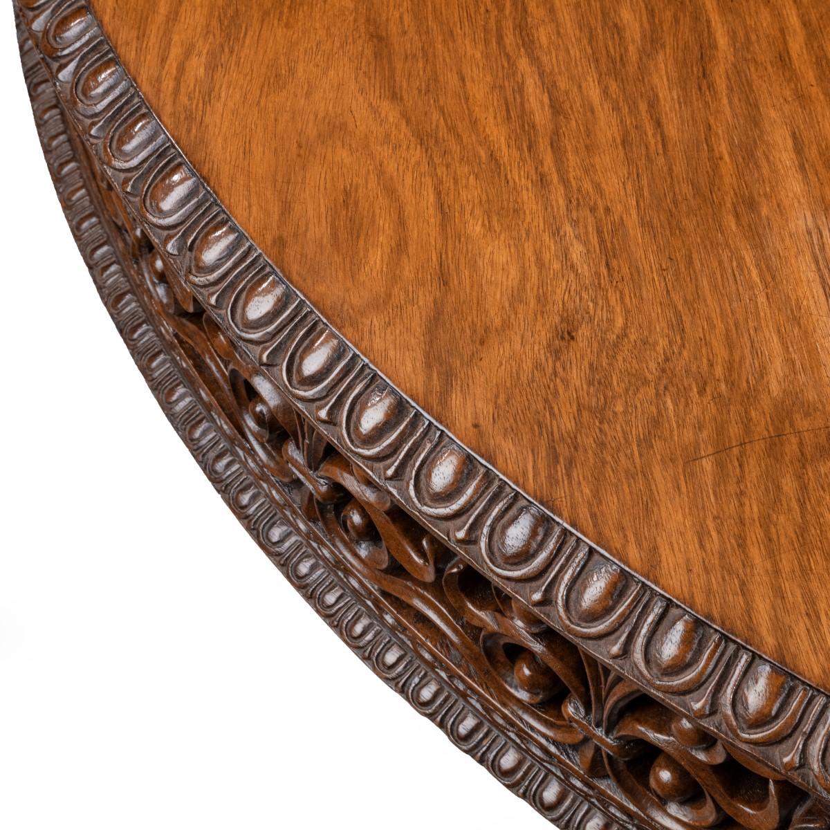 A William IV Colonial padouk five-foot round table