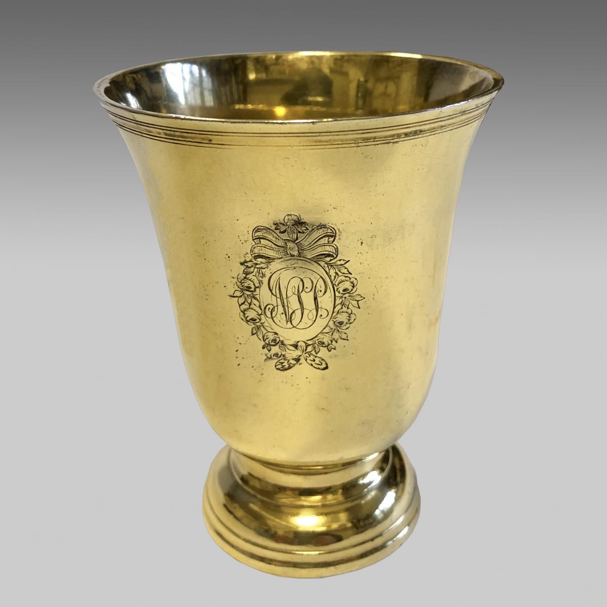 18th century silver-gilt beaker