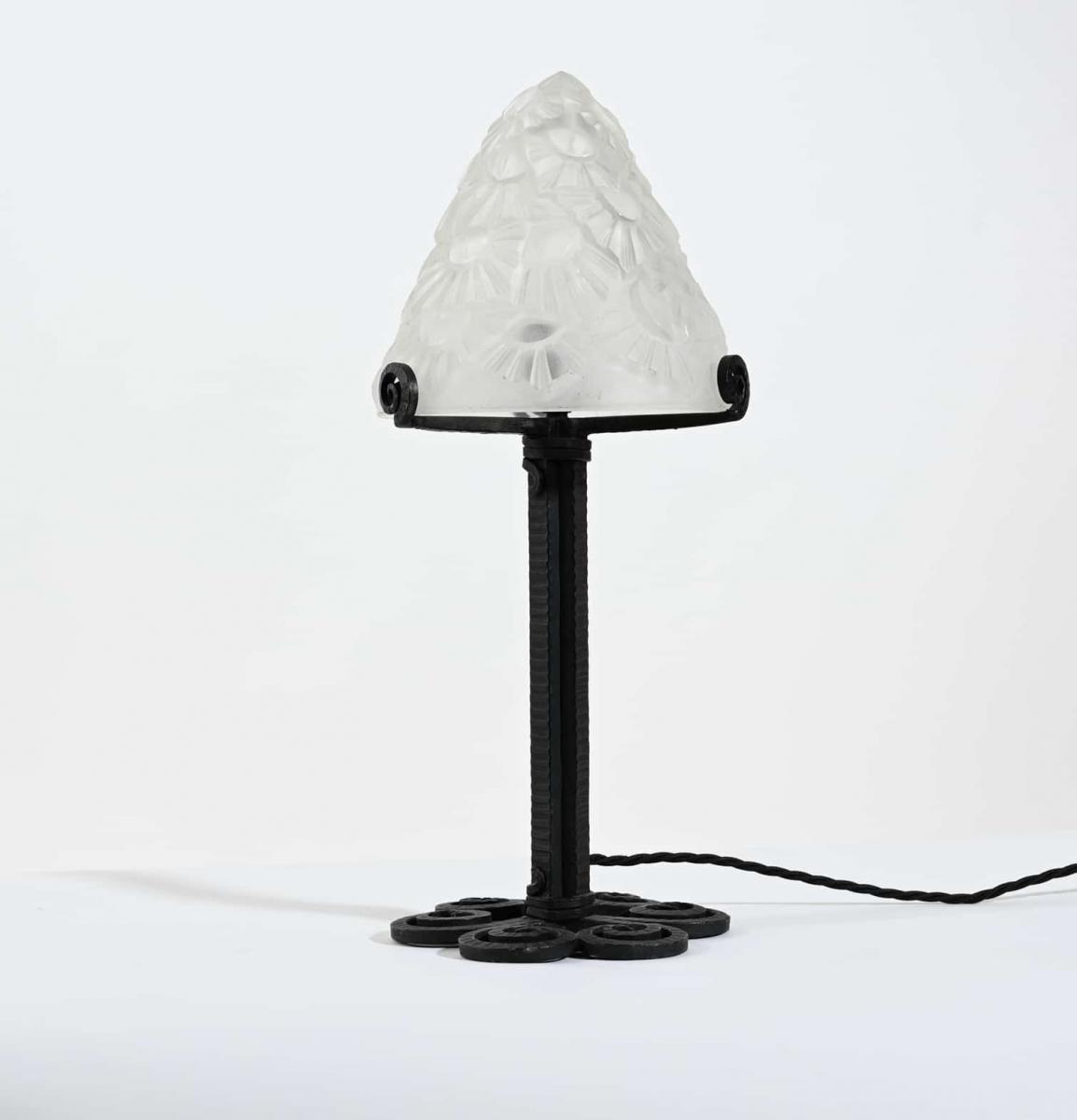 Small Art Deco Table Lamp By Degué | BADA