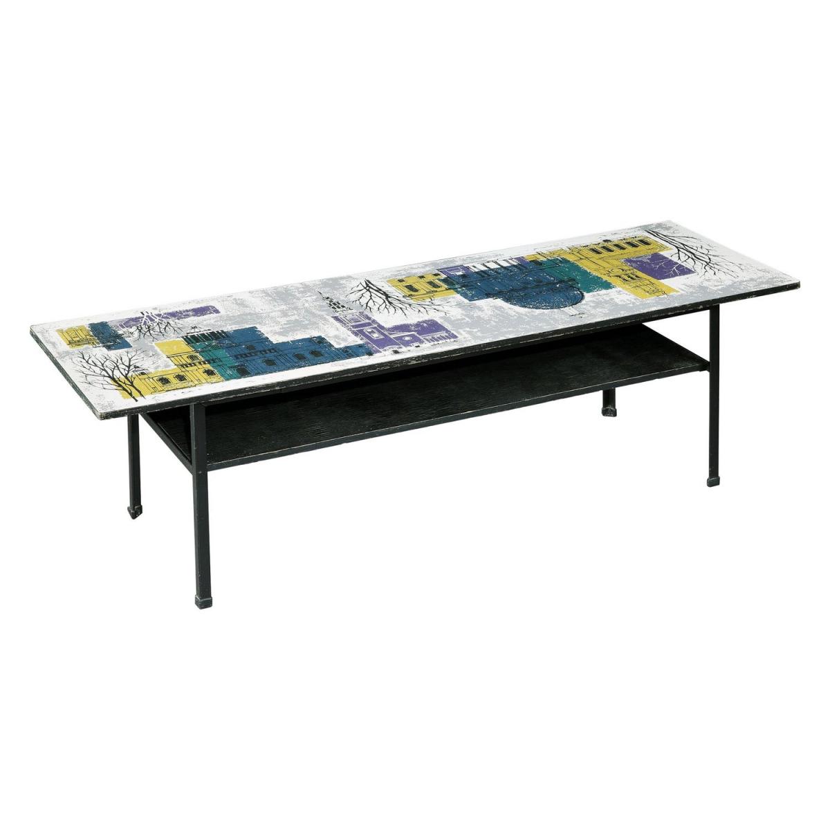 John Piper CH (1903-1992) London Skyline, two-tier coffee table by Myer |  BADA