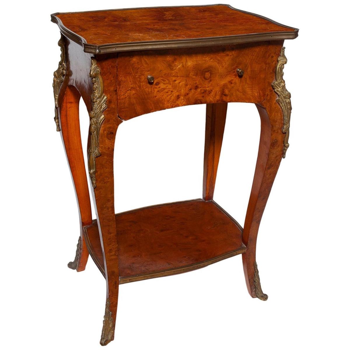 19th Century French Burr Walnut Salon Table | BADA