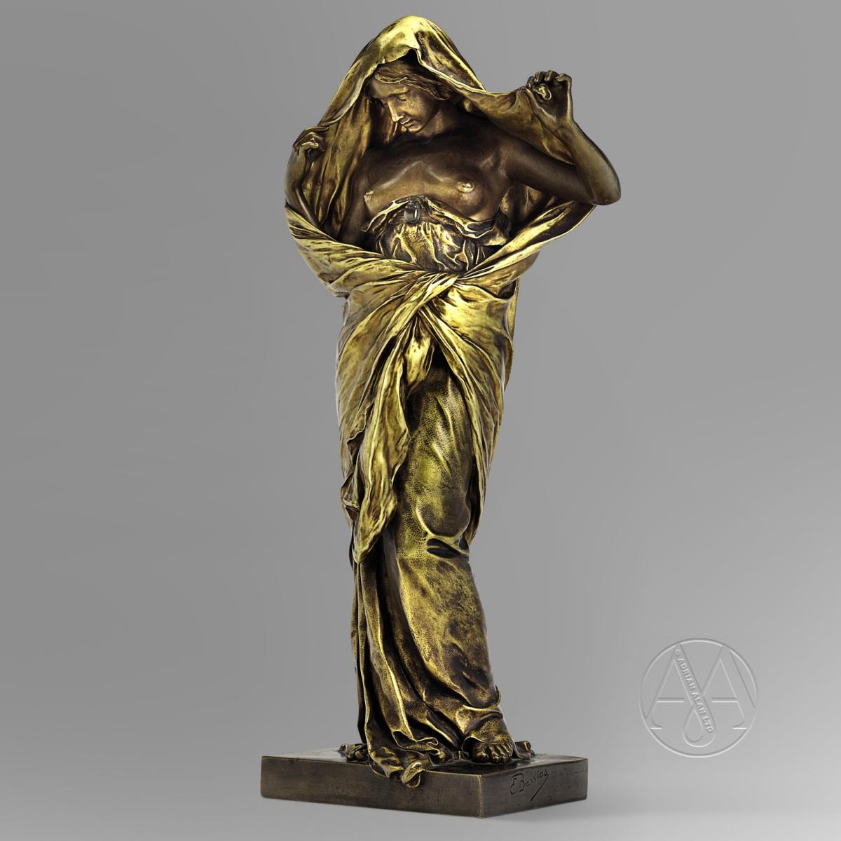 A Bronze Figure By Louis-Ernest Barrias - 'La Nature Se Dévoilant Devant La  Science' | BADA