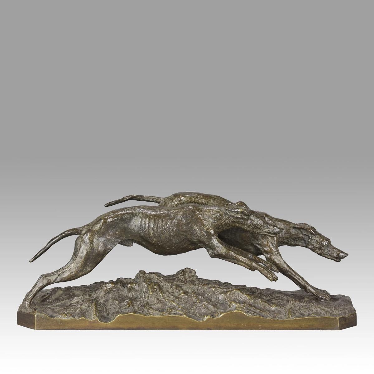 Animalier Bronze "Lévriers de Course" By Christophe Fratin | BADA