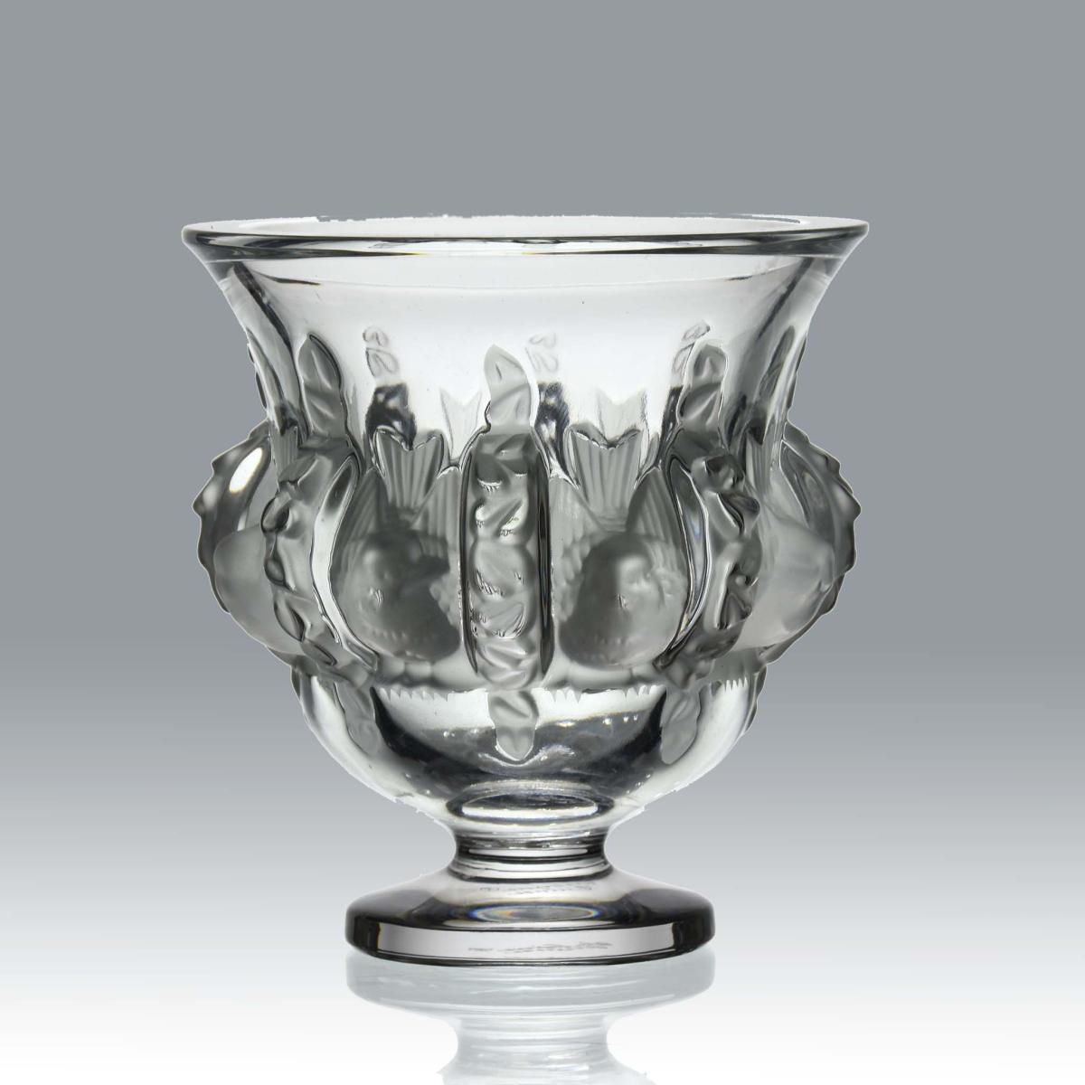 Mid 20th Century Satin Glass Dampierre Vase Marc Lalique | BADA
