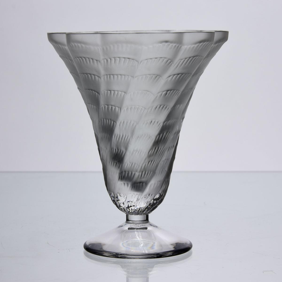 Frosted Glass "Cornet Vase" by Marc Lalique | BADA