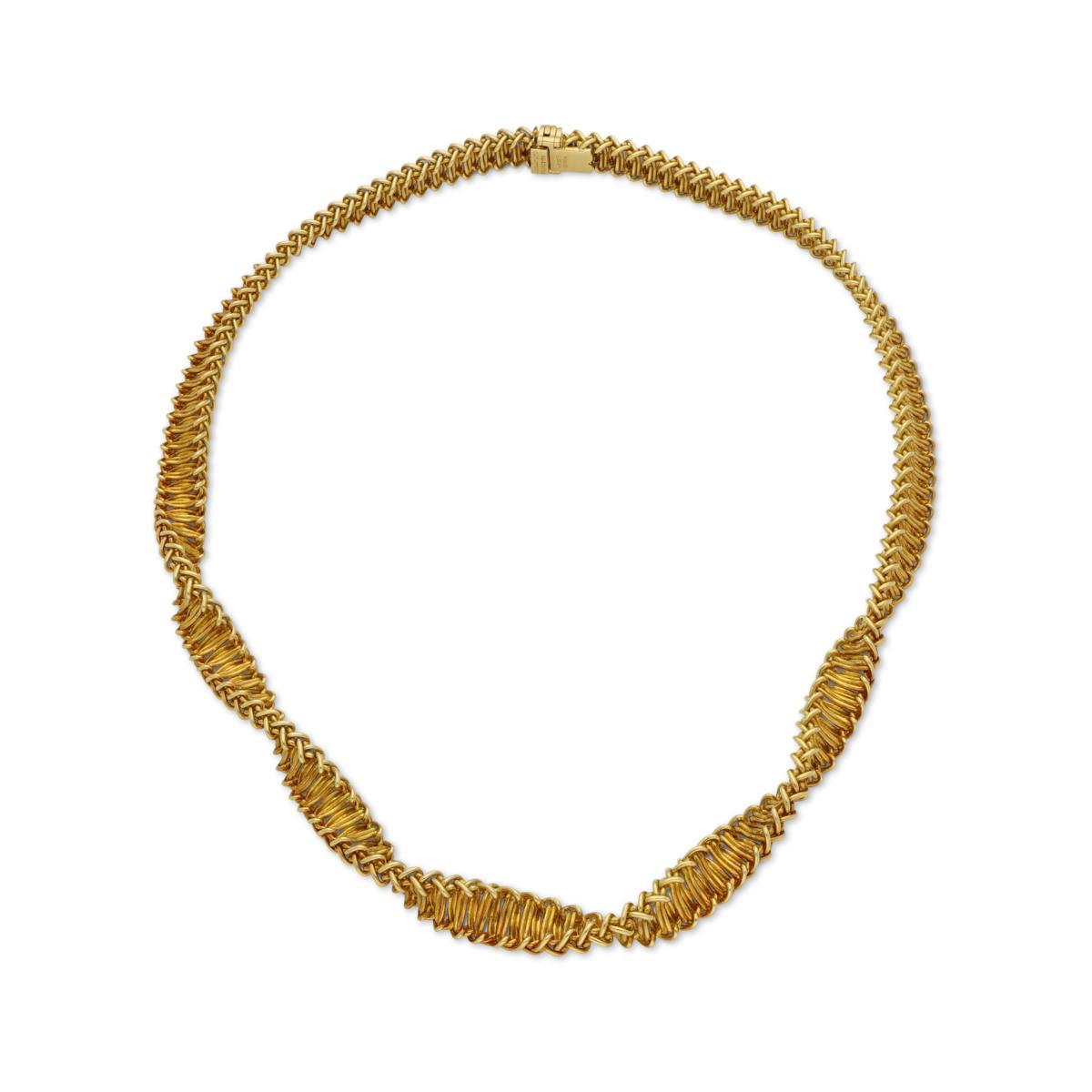 Cartier 18ct Yellow Gold Woven Twist Necklace Circa 1961 | BADA