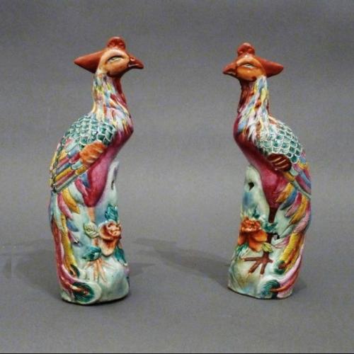Pair of Chinese Porcelain Phoenix