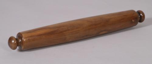 S/1951 Antique Treen 19th Century Yew Wood Rolling Pin