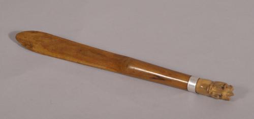 S/1971 Antique Treen 19th Century Fruitwood Letter knife
