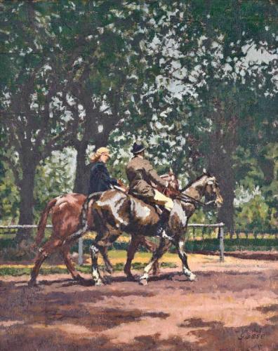 Riding in the Park by Sylvia Gosse RBA, RE, SWA (1881 - 1968)