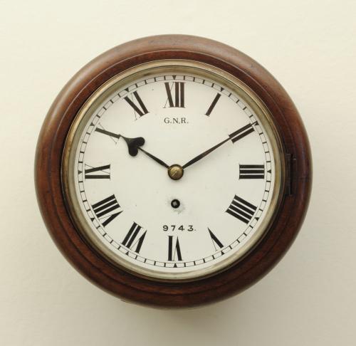 Railway Dial Clock, English, Circa 1860