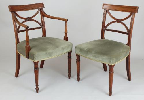 Set of 8 George III dining chairs