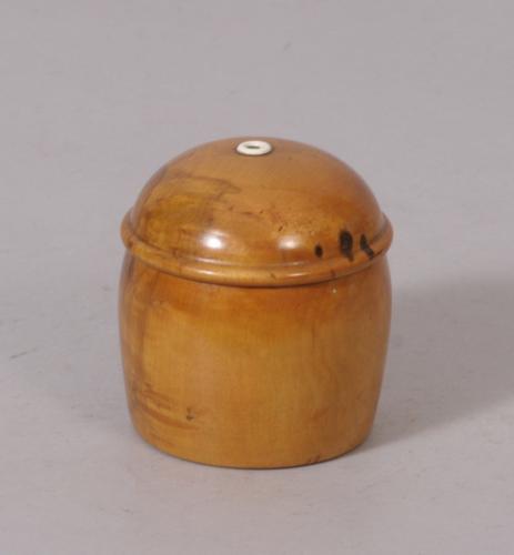 S/2682 Antique Treen 19th Century Fruitwood String or Cotton Dispenser