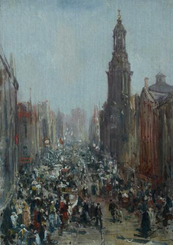 Saturday Morning, St. Mary's Gate, Manchester by William E Webb