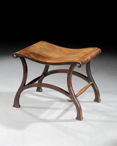 Chippendale Period Mahogany Stool Hall Seat Bench Thomas Chippendale England Circa 1765