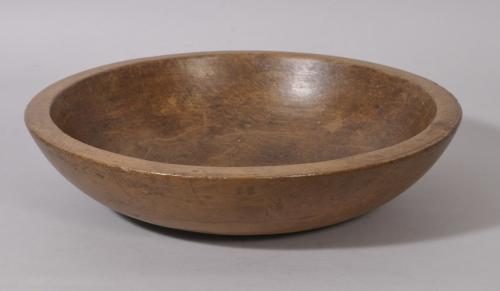 S/2854 Antique Treen 19th Century Sycamore Bowl