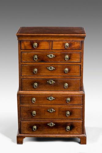 18th century miniature chest on chest