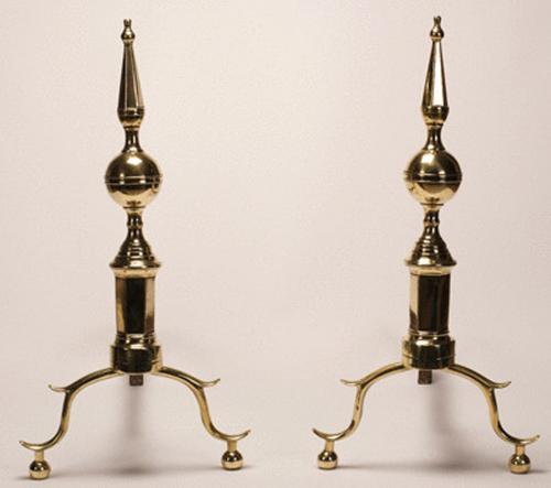 American Brass and Iron Andirons