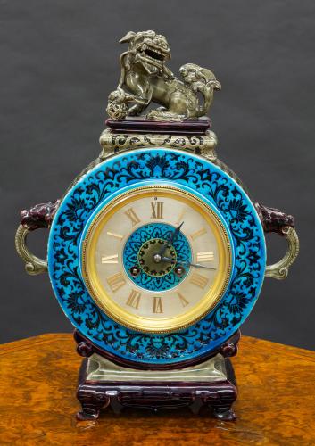French Ceramic Mantel Clock