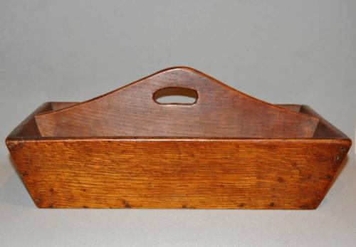 Oak Cutlery Tray, Mid 19th Century