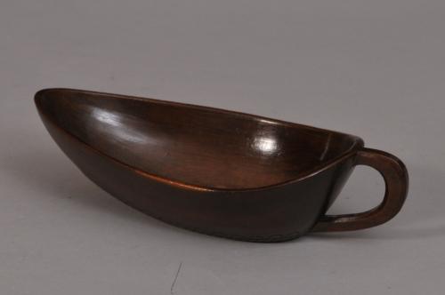 S/3366 Antique Treen 19th Century Fruitwood Caddy Spoon