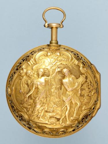 Repeating Verge in Gold Repousse Case by Moser